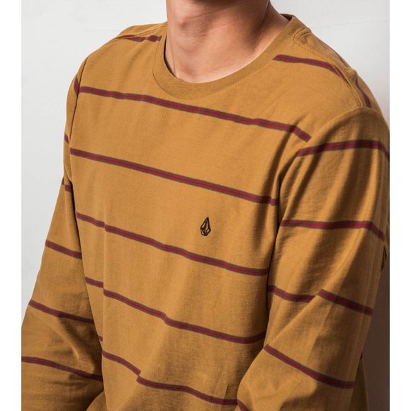 Volcom Crew Neck Long Sleeve Tee, Gold, Small - Picture 6 of 6